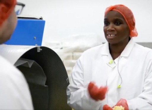One of our staff members speaking to Andi Oliver on Channel 4's Food Unwrapped