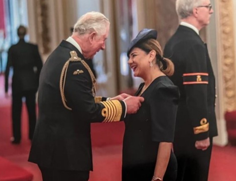 Nagma recieves MBE